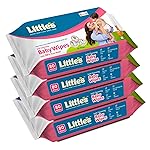 Little’s Soft Cleansing Baby Wipes with Aloe Vera, Jojoba Oil and Vitamin E (80 wipes) pack of 4
