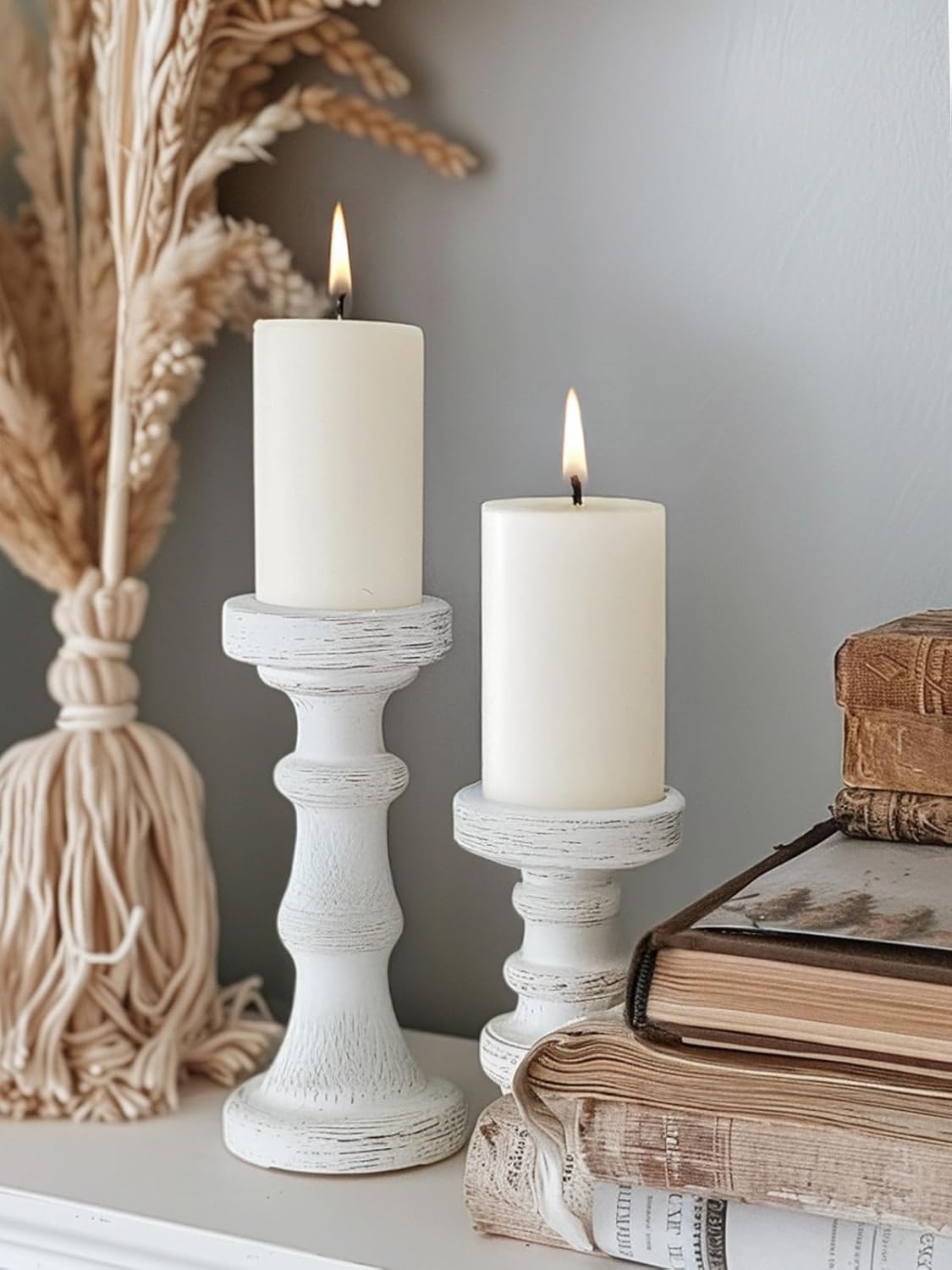 White Pillar Candles, Set of 3 Wax,56 Hours Long Burning,Unscented and Dripless Pillar Candles Bulk,Large Candles (3x4 inch) for Christmas Lights,Wedding,Parties, Spas,Home Decorative - Image 7