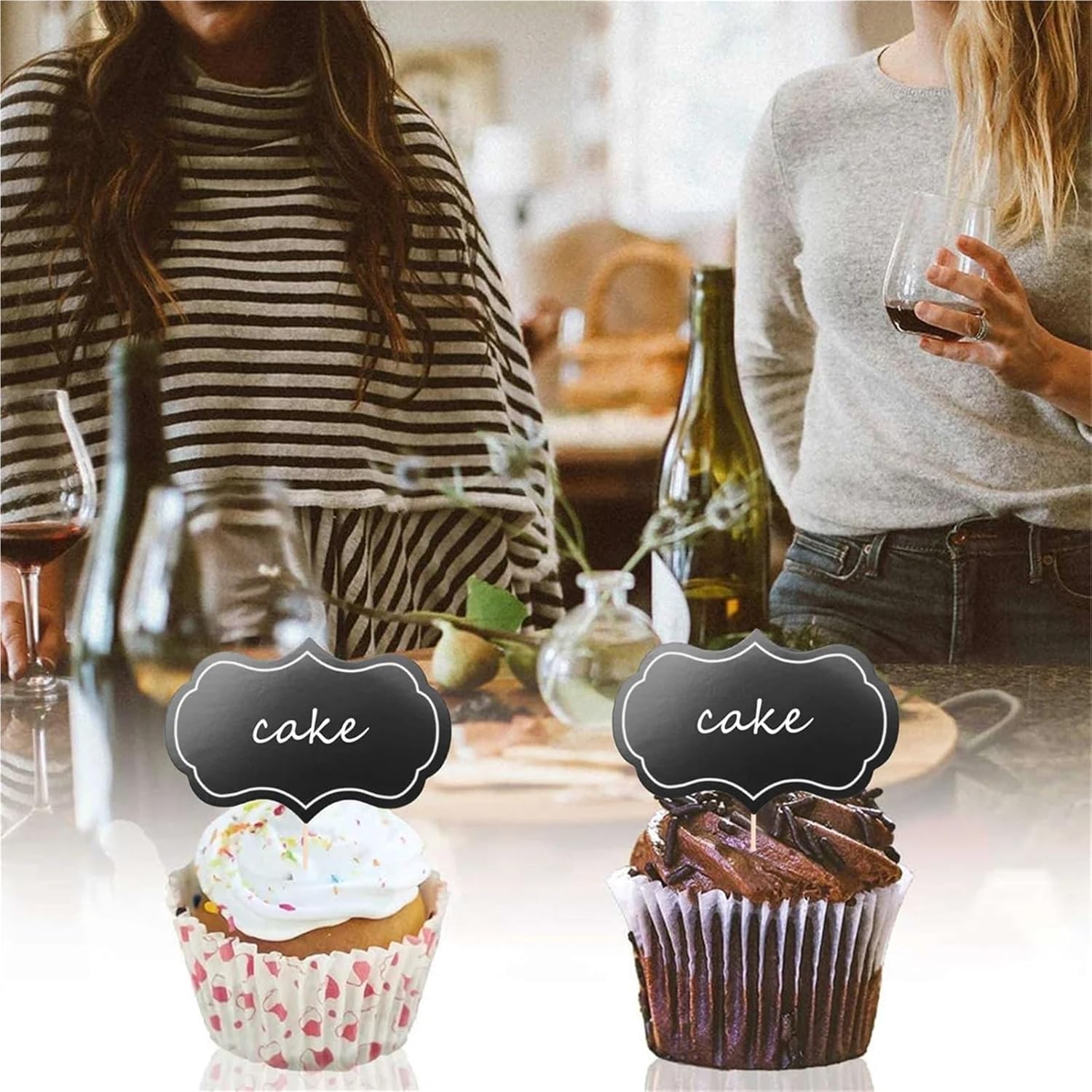 Blank Toothpick Flags 500Pieces Cheese Markers for Charcuterie Board Buffet Labels Food Tags Blank Toothpick Flags Appetizer Signs Chalkboard for DIY Decoration