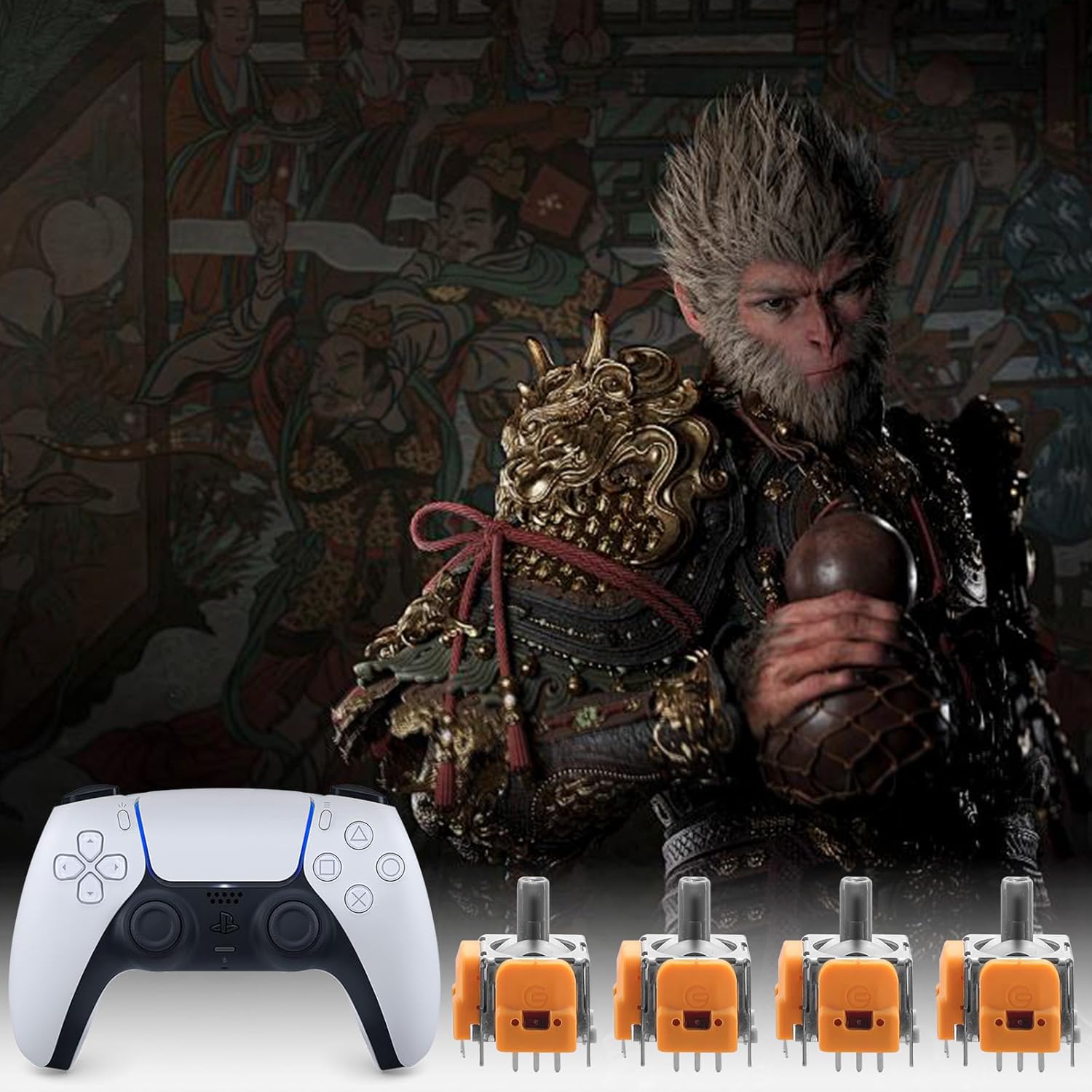 Amazon.com: TOMSIN Joysticks Replacement for PS5 Controller,4 Pack