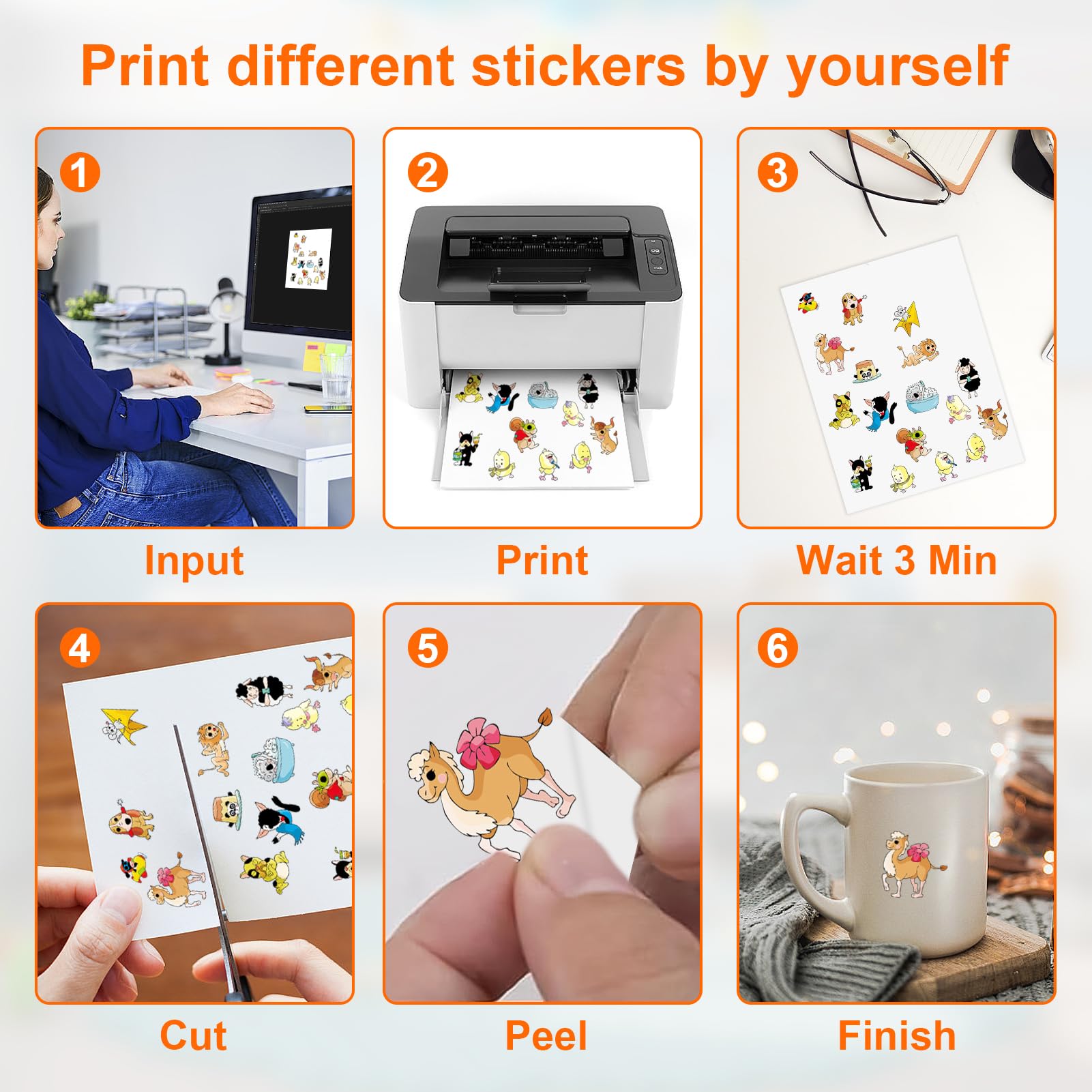 Carta Adesiva Trasparente A4 - 25 Fogli Vinile Per Stampante Inkjet E Laser - Foto 6