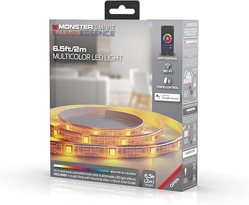 Miniatura 9 de Paquete de 2 luces LED multicolor Monster de 6.5 pies, aplicación inteligente, ajustes personalizables, Xtreme Easy Assembly