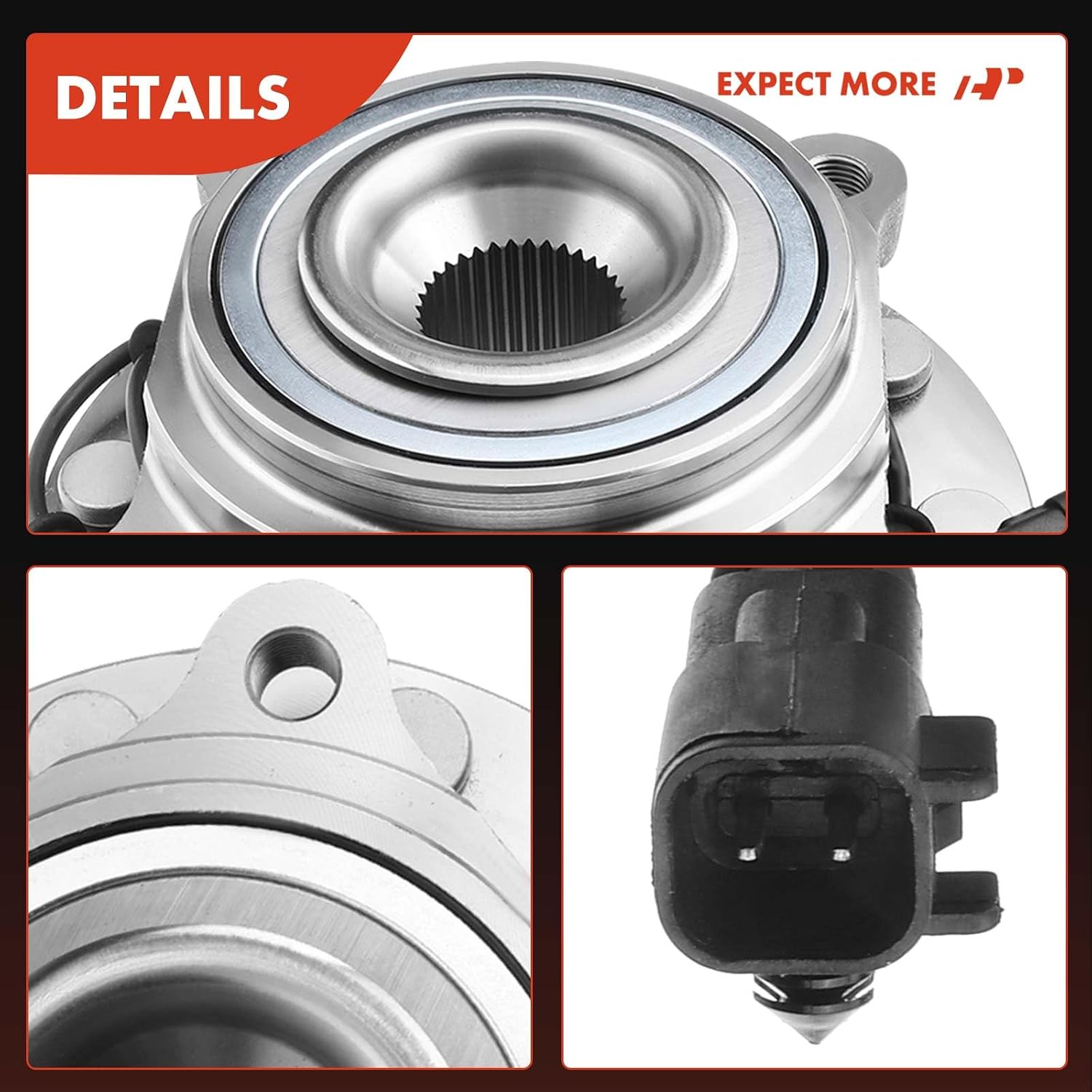 A-Premium Front Wheel Bearing and Hub Assembly with ABS & 10-Lug Compatible with Dodge Ram 4500 2008-2010, Ram 5500 2008-2010 & Ram 4500 2011-2018, 5500 2011-2018