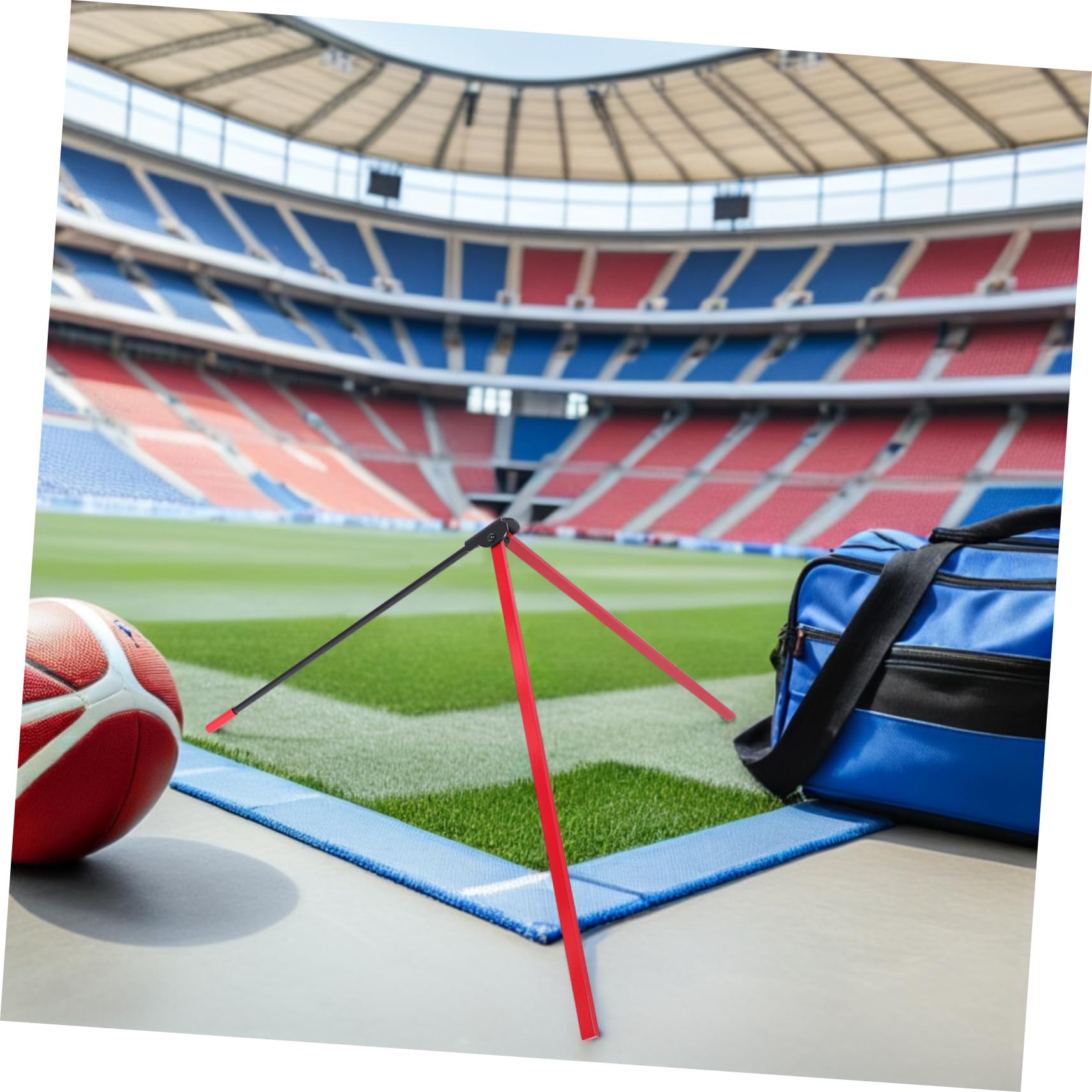 UPKOCH Profi Fußball Kicking Tee aus Metall Verstellbar und rutschfest für Fußballtraining im Freien als Fussball Fest Deko und Wm Feier Deko