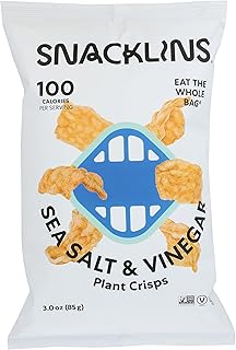 Snacklins Sea Salt And Vinegar Plant Crisps, 3 Oz