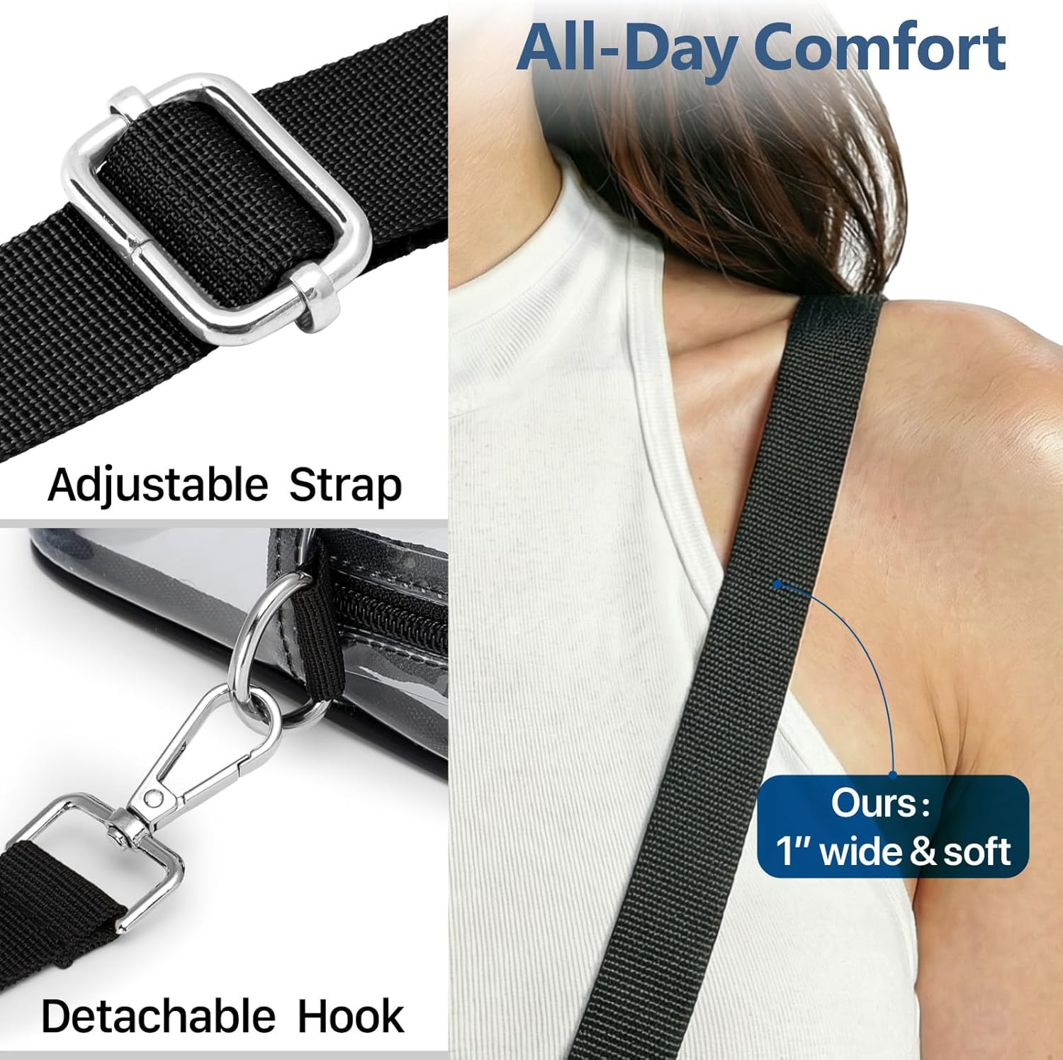 PACKISM Clear Bag for Stadium Events - Clear Purses for Women Stadium Crossbody Concert Bag for Game Day, Sports, Festival - Image 6