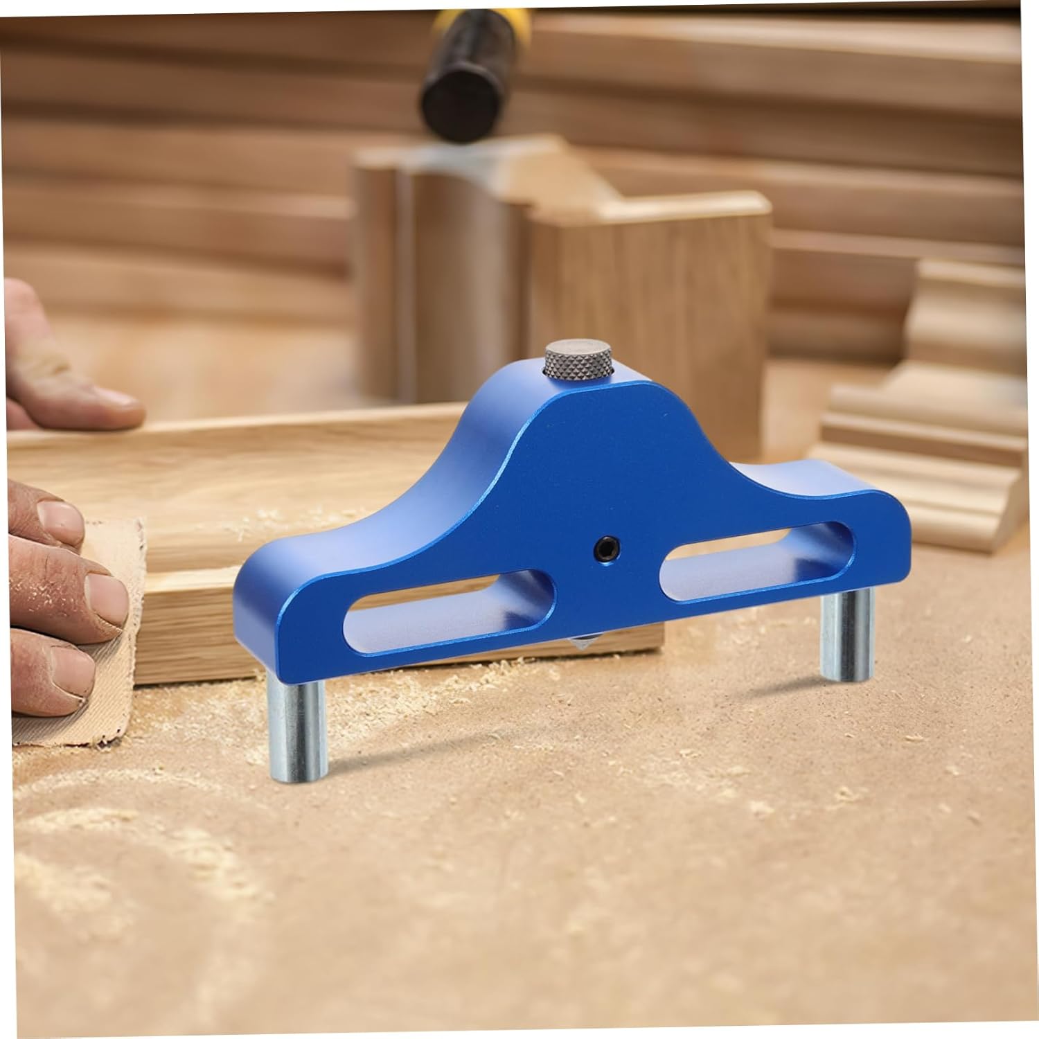 1pc Woodworking Scribe Marker Tool Center Marking Gauge for Accurate Line Measurement Durable Hand Tool for Woodworking Projects