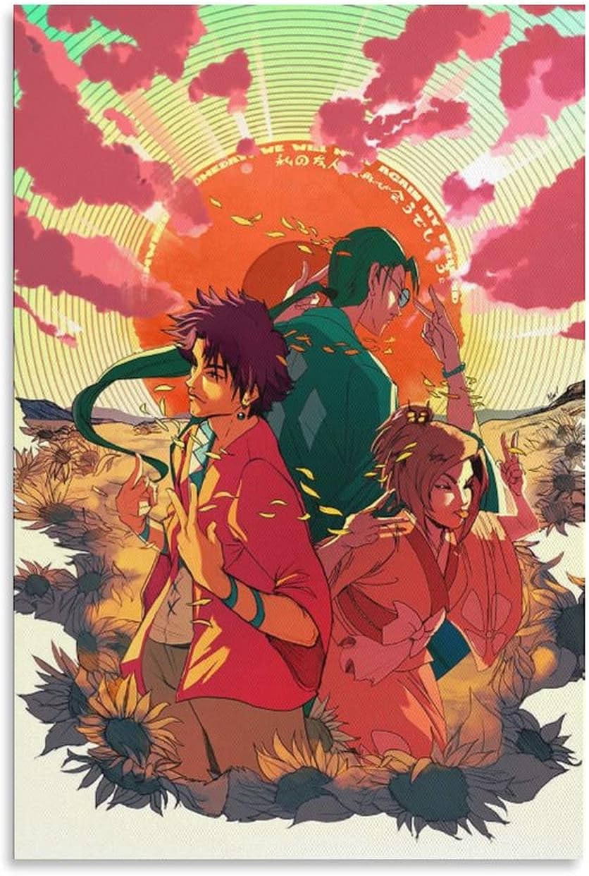JGYJF Samurai Champloo Japanese Popular Metal Anime Nostalgic Manga18 Canvas Poster Bedroom Decor Sports Landscape Office Room Decor Gift 12×18inchs(30×45cm)