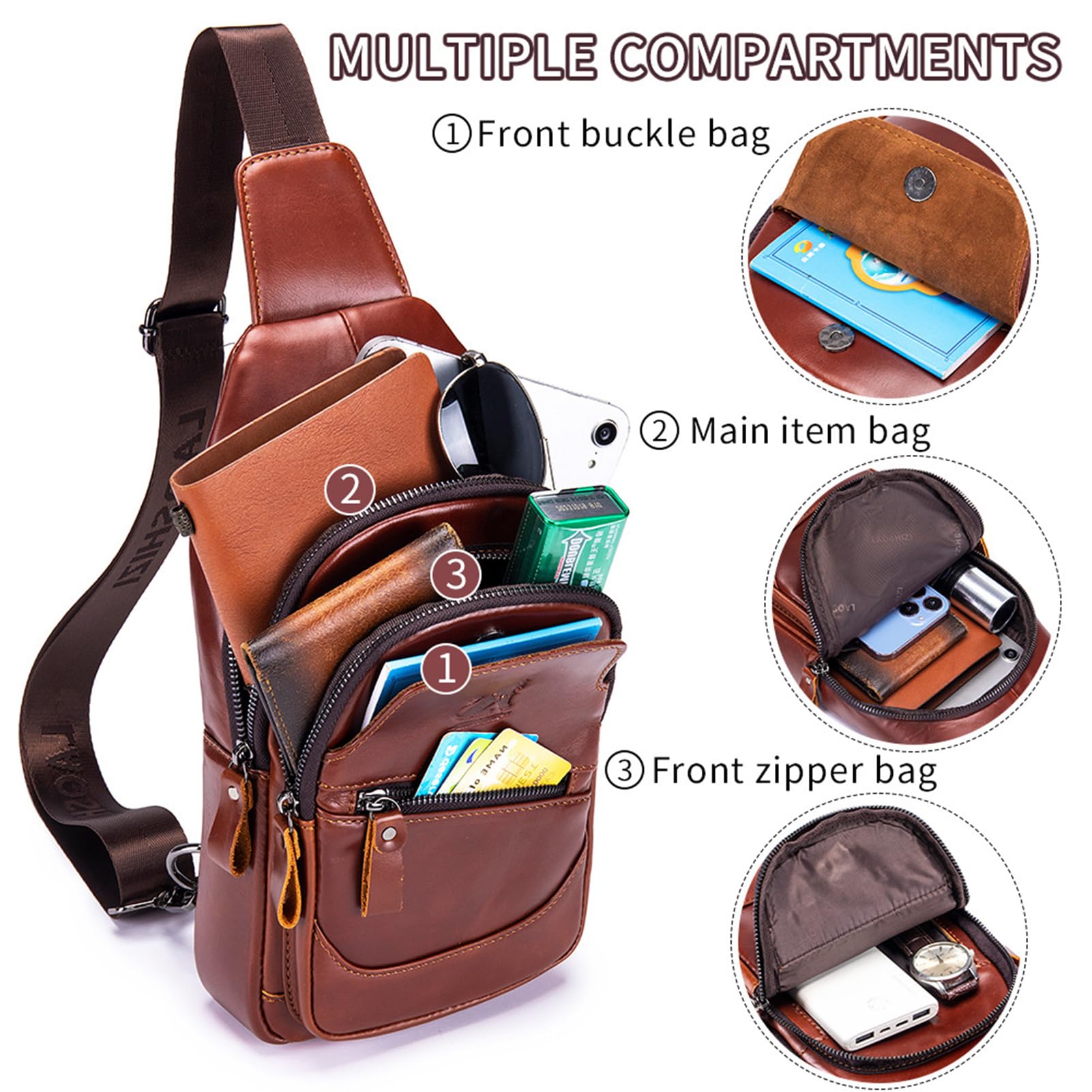 pundarika umhängetasche herren leder brusttasche umhängetasche herren sling bag handtasche männer umhängetasche