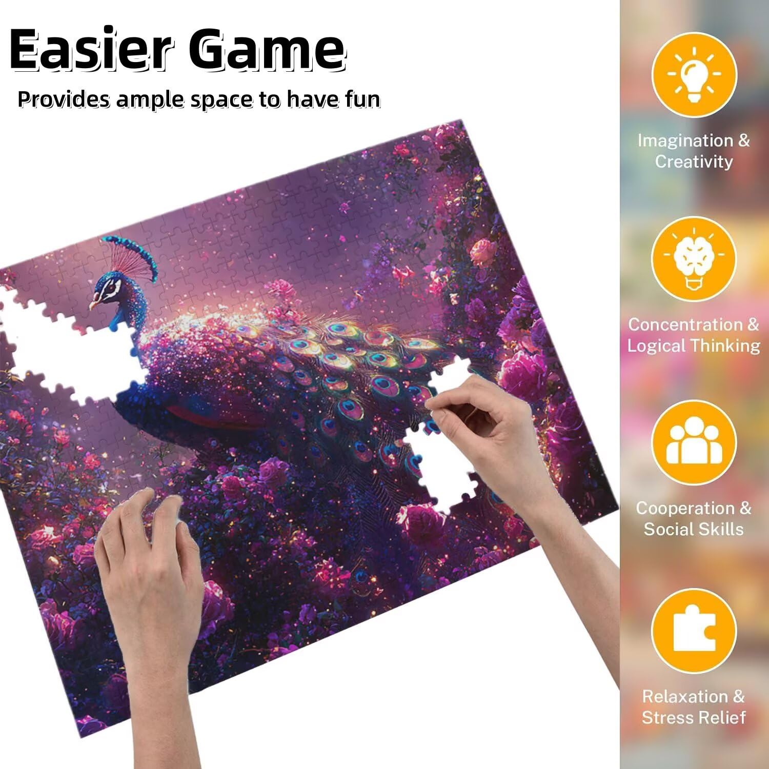 Jigsaw Puzzle, 6000 Pezzi Puzzle Classici, Colorato Puzzle Rilassamento Intelligence, Mpossibile Difficile Puzzle Impegnativo per Adulti Puzzle Gioco Familiare, Regalo per Amore Amico Paone fr0-1106