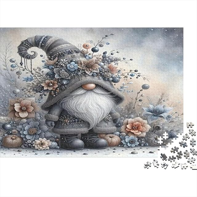Puzzle Arte de Duende Invernal 1000 Piezas Cartón Reciclado Sostenible, Desafiante