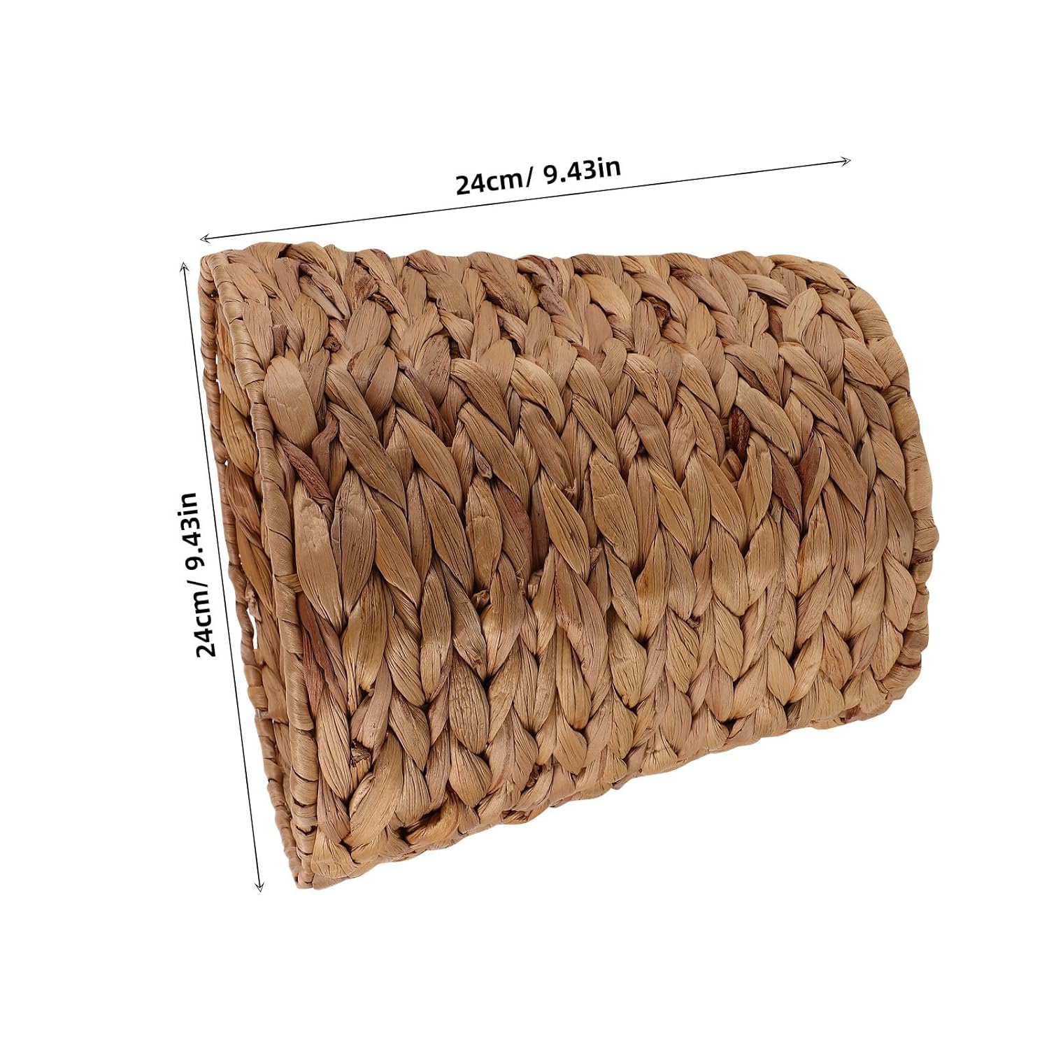 OSALADI Wicker Trash Can Handwoven Round Waste Basket Light Brown Desktop Trash Bin for Bedroom Bathroom Office Storage and Organization