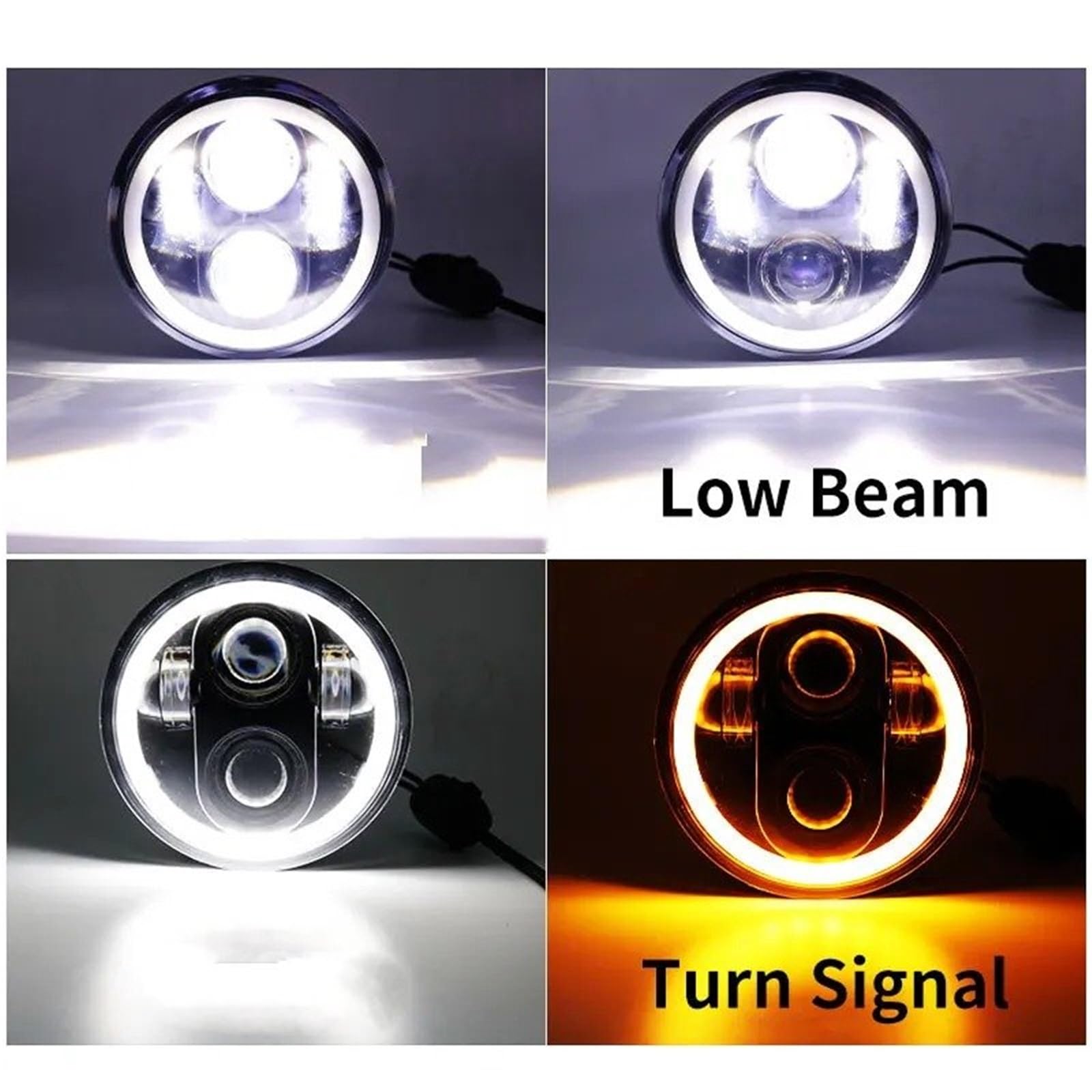 Per Sportster XL 1200 883 Faro Anteriore A LED Da 5,75 Pollici Per Motocicletta Luci Anteriori Moto(Cromo)