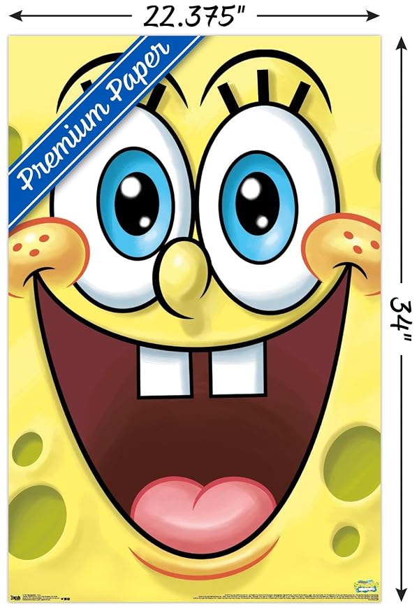 Trends International Nickelodeon Spongebob - Face Wall Poster, 22.375" x 34", Premium Unframed Version by Trends International - Used condition - Image 3