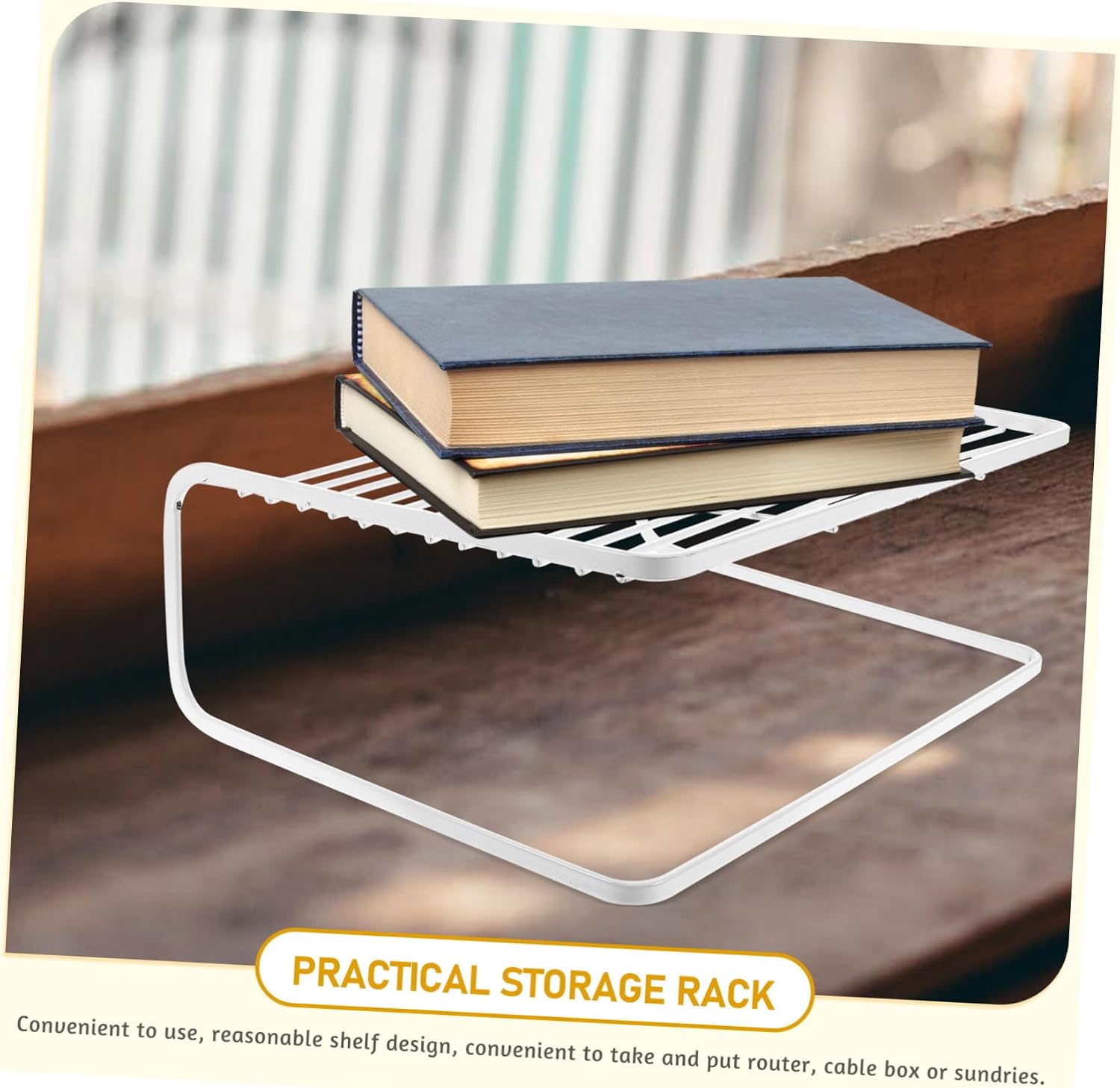 Alipis Modern Router Display Stand Multi Use Storage Rack for Home Double Layer Design for Efficient Space Utilization and Safe Router Shelf Easy to Clean