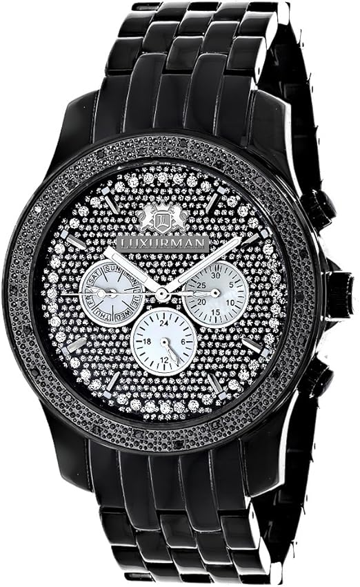 black face diamond watch