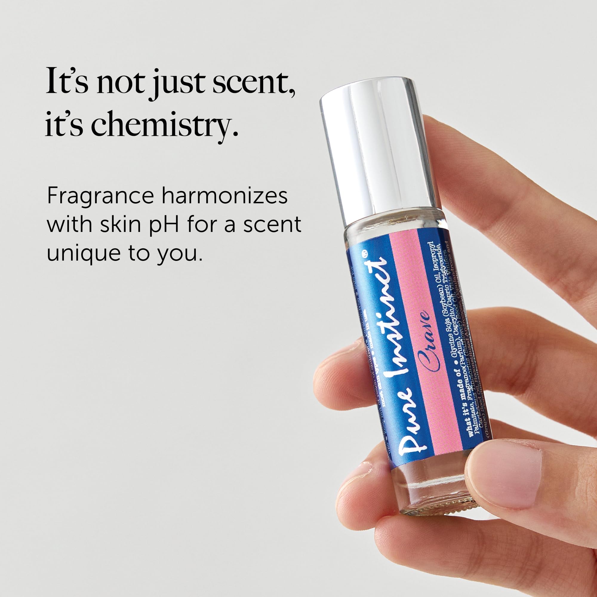 Pure Instinct CRAVE Roll-On The Original Pheromone Infused Essential Oil Perfume Cologne – Dla Niej – TSA Ready 0,34 uncji