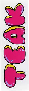Teak Tuning Fingerboard Deck Graphic, Donut Teak Logo, White - Adhesive Graphics to Customize Your 35mm Fingerboard Deck - 110mm Long, 35mm Wide - Waterproof Vinyl - Includes Mini File
