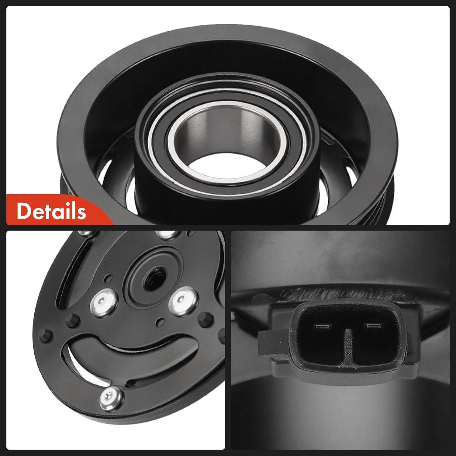 A-Premium Air Conditioner AC Compressor Clutch Kit Compatible with Mazda RX-8 2004-2010, Miata 2004-2005