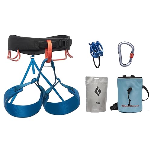 BLACK DIAMOND Men’s Momentum Rock Climbing Harness | Dual Core Construction | Adjustable Waist & Leg Loops