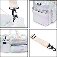 Vista 58 de Pequeña bolsa de gimnasio para mujer, bolsa de viaje con compartimento para zapatos