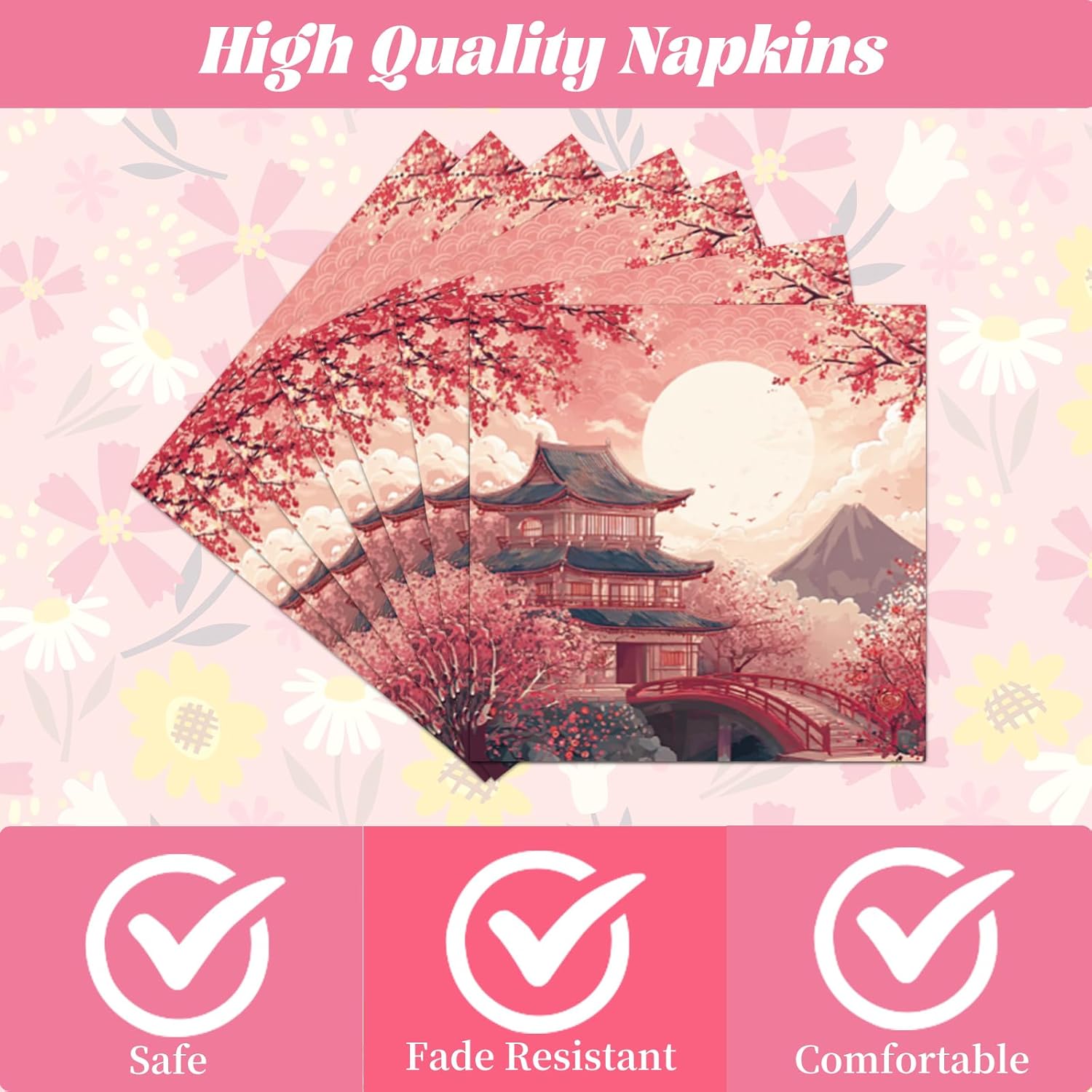 Hibachi Party Tableware Decorations - 96PCS Japanese Paper Plates and Napkins Party Decoration Hibachi Birthday Forks Decor Baby Shower, Serve for 24 - Image 3