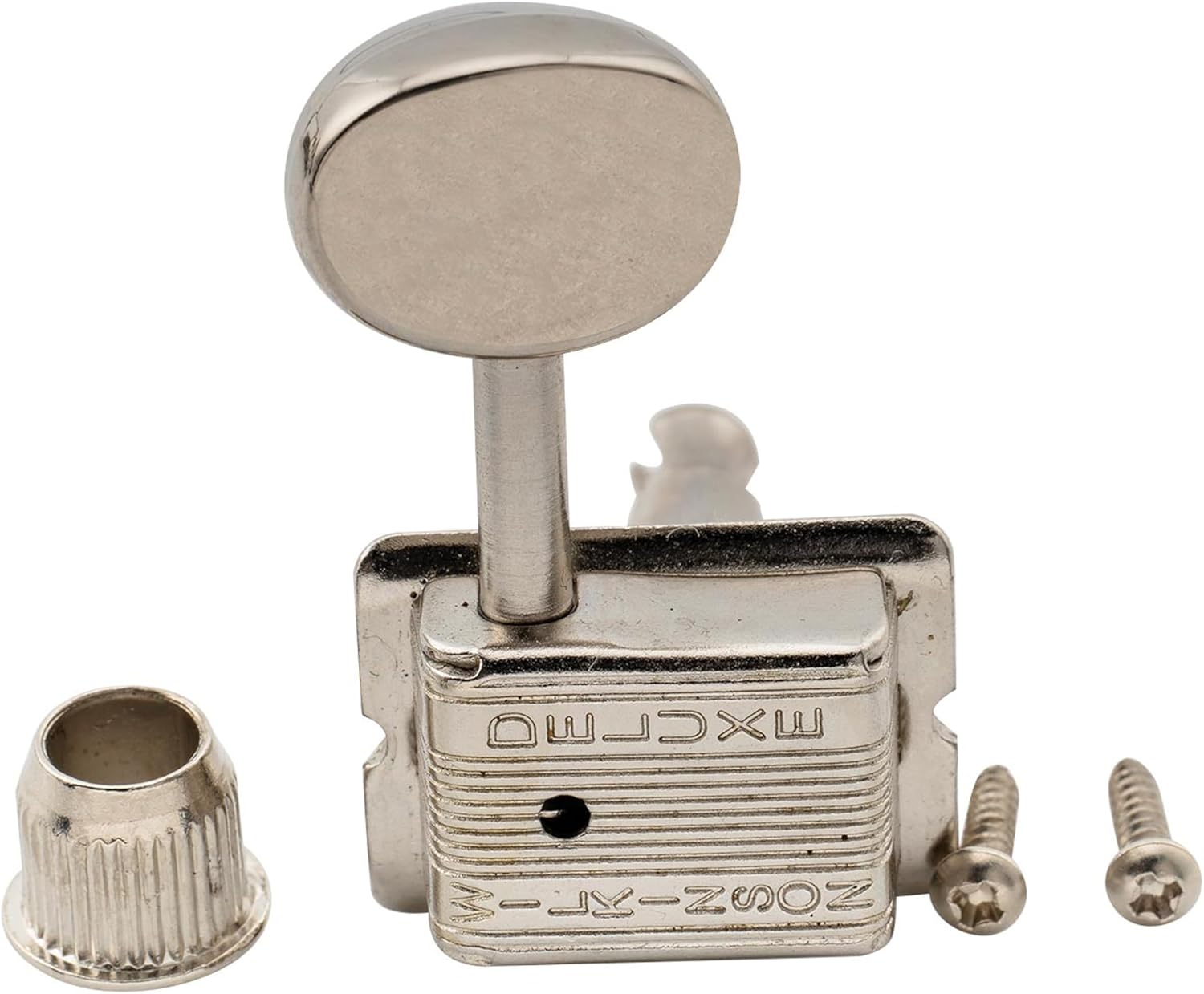 Wilkinson Vintage Deluxe Guitar Tuners Split Shaft 6 in Line Tuners Machine Heads Tuning Pegs Keys Set for Classic Vibe Fender Strat/Tele Style, Nickel