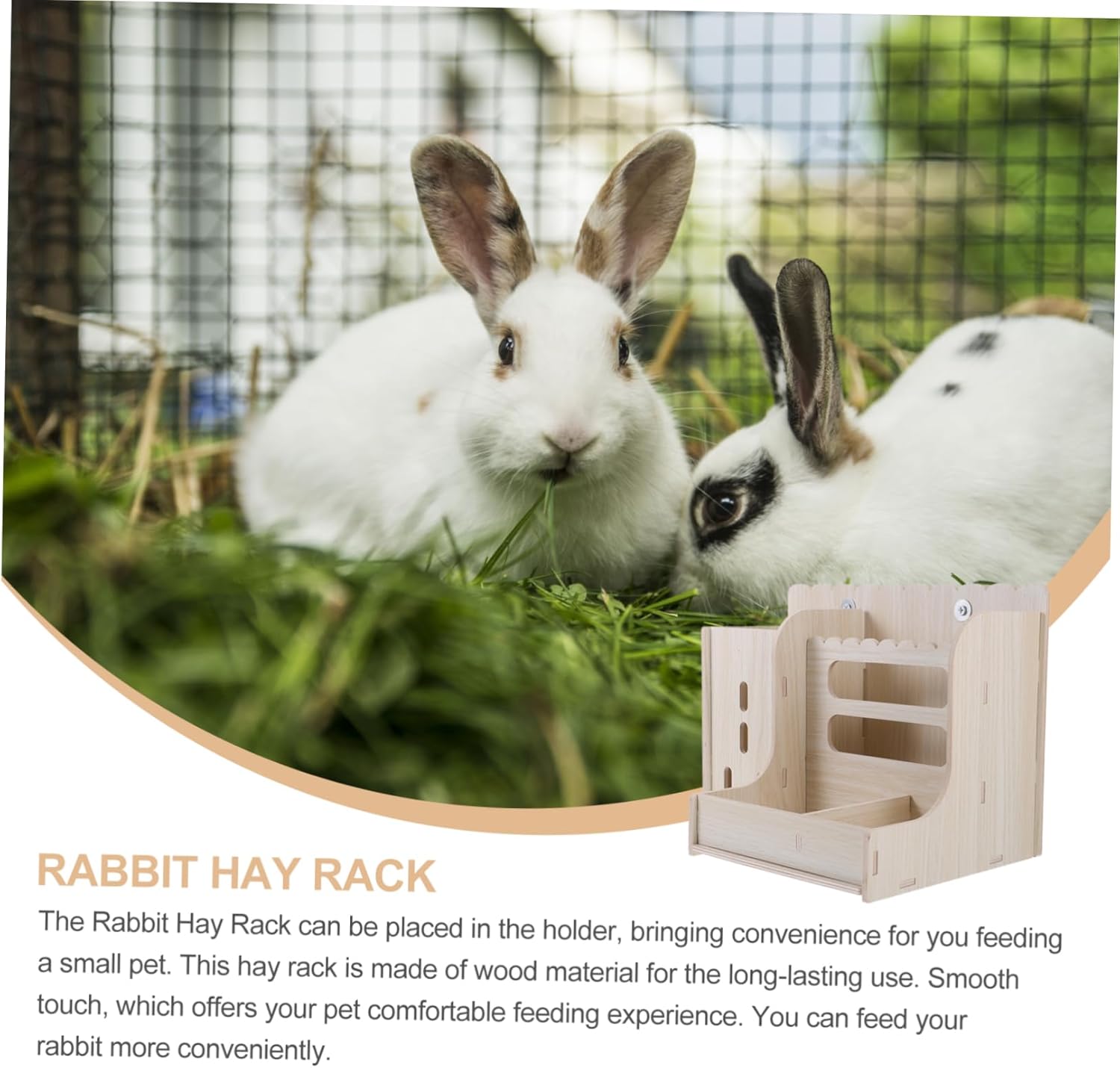 Bunny Feeder Holder Sturdy Hay Rack for Rabbits Guinea Pigs and Animals Design Easy to Use Capacity for Less Waste