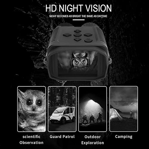 Miniatura 3 de WUJIBAGUA Mini prismáticos digitales de visión nocturna dispositivo infrarrojo telescopio de caza 4X zoom día noche doble uso gafas de visión