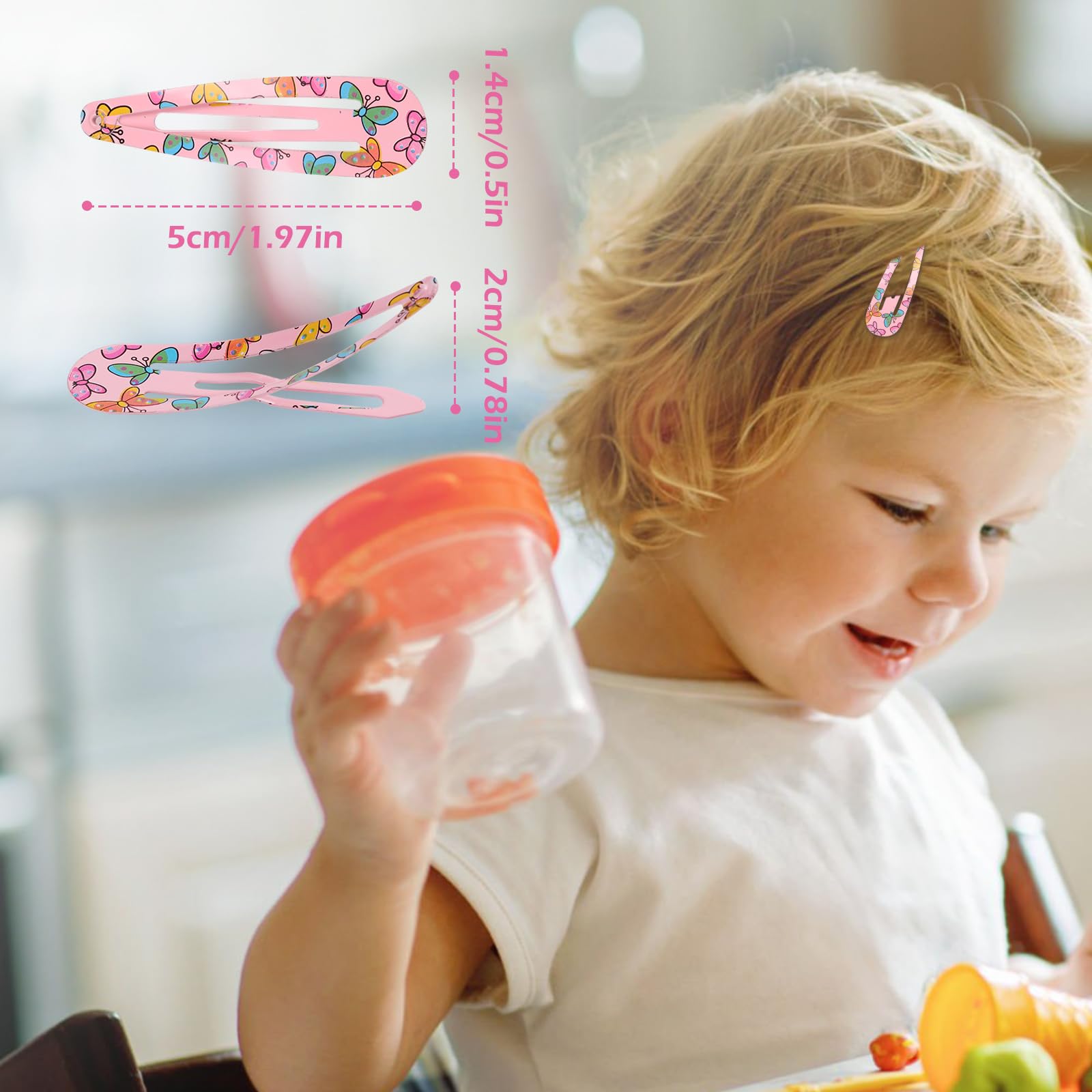 WD&CD 100 Pcs 2 Inch Hair Clips for Girls Metal Snap Hair Clips Cute Hair Barrettes Candy Color Hair Accessories for Baby Girls Toddlers Kids 25 Colors - Image 3