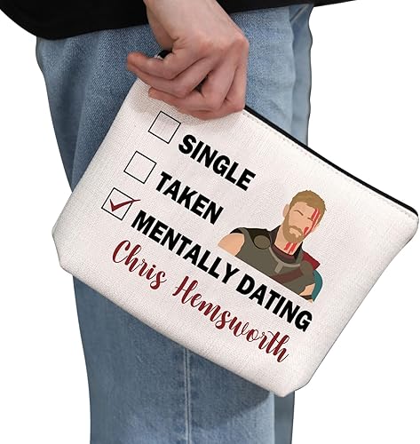 Miniatura 2 de G2TUP Chris H Inspired Gift Dating Chris H Bolsa de maquillaje Chris H Fan Bolsa de cosméticos Chris H Merch, Salir con Chris Hemsworth MB