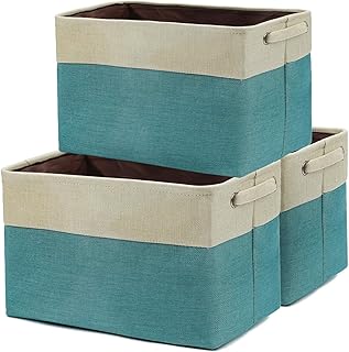 Collapsible Open Home Storage Bins Cotton Linen Fabric Storage Boxes Decorative  - Compare price