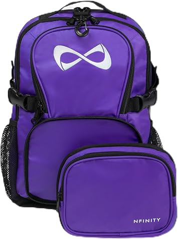 Nfinity Classic Cheer Backpack Laptop Backpacks with Detachable Pouch | Durable Sports Backpack with Spacious Storage, Lightweight Design Ideal for travel, Training for Cheerleaders use
