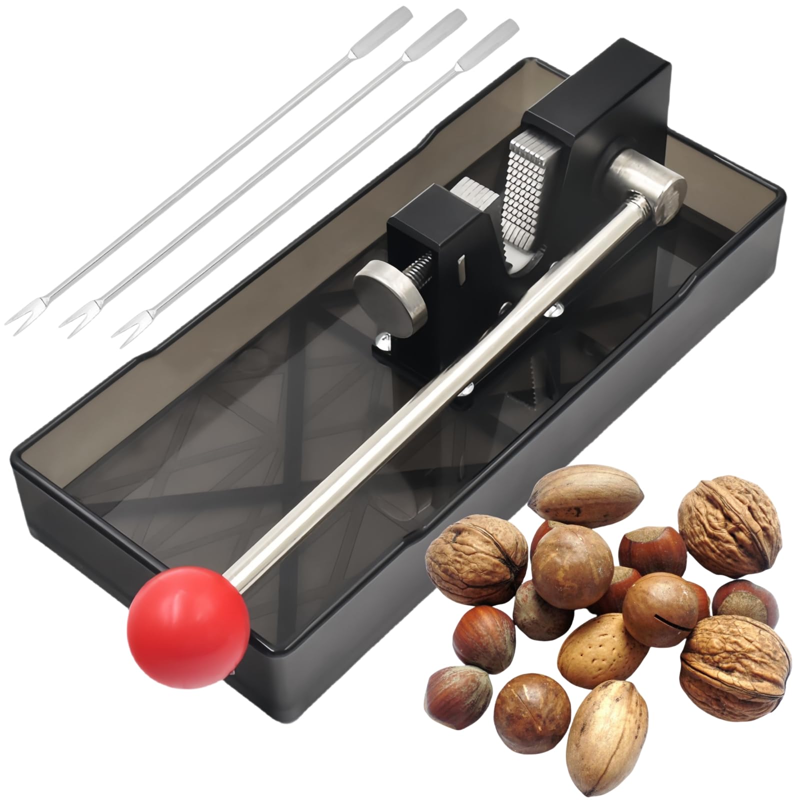 Casse-noix Professionnel En Acier Inoxydable - Pour Noix, Noisettes, Amandes, Etc.