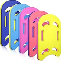 Karenhi 5-Pack EVA Foam Swimming Kickboards for Adults & Kids - U-Shape Training Aid with Hole Handles for Pool Kick Practice & Beginners