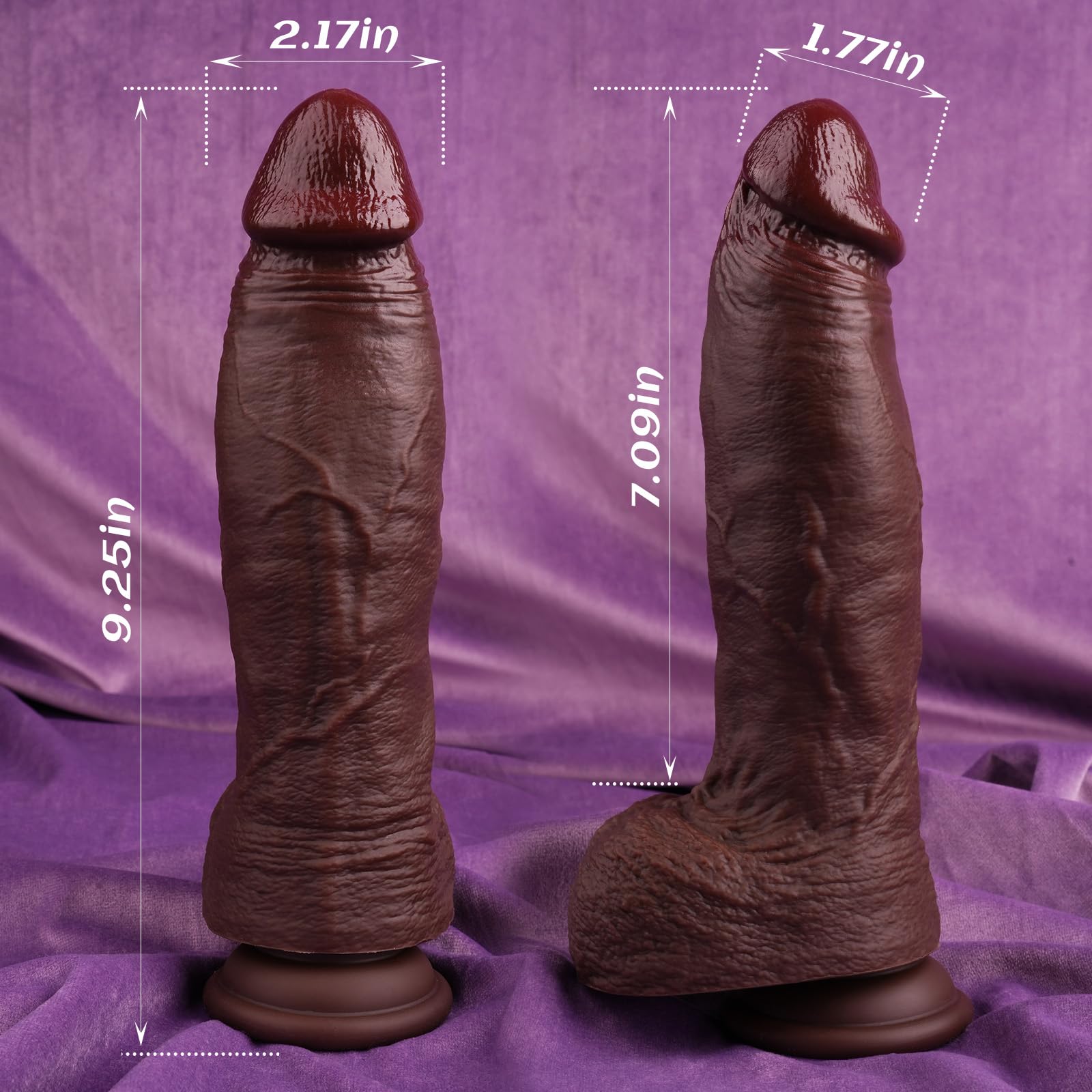 23CM Dildo realistico grande nero, dildo realistico simile alla pelle con ventosa per mani libere, pene finto realistico in silicone, dildo anale, sex toy per donne, uomini e gay