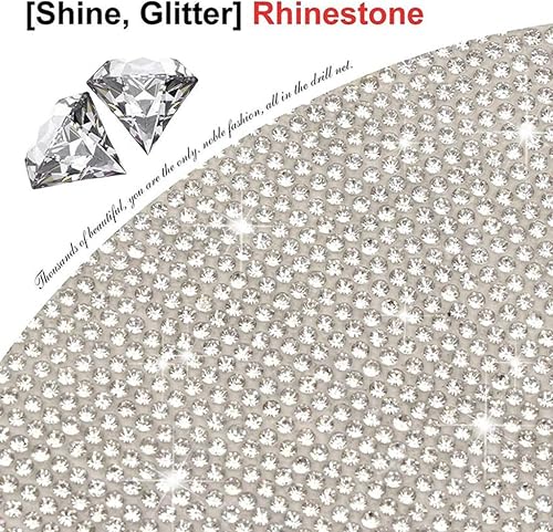 Miniatura 6 de 10 calcomanías brillantes para manija de puerta de automóvil, calcomanías protectoras de manijas de puerta con purpurina de cristal, calcomanías y