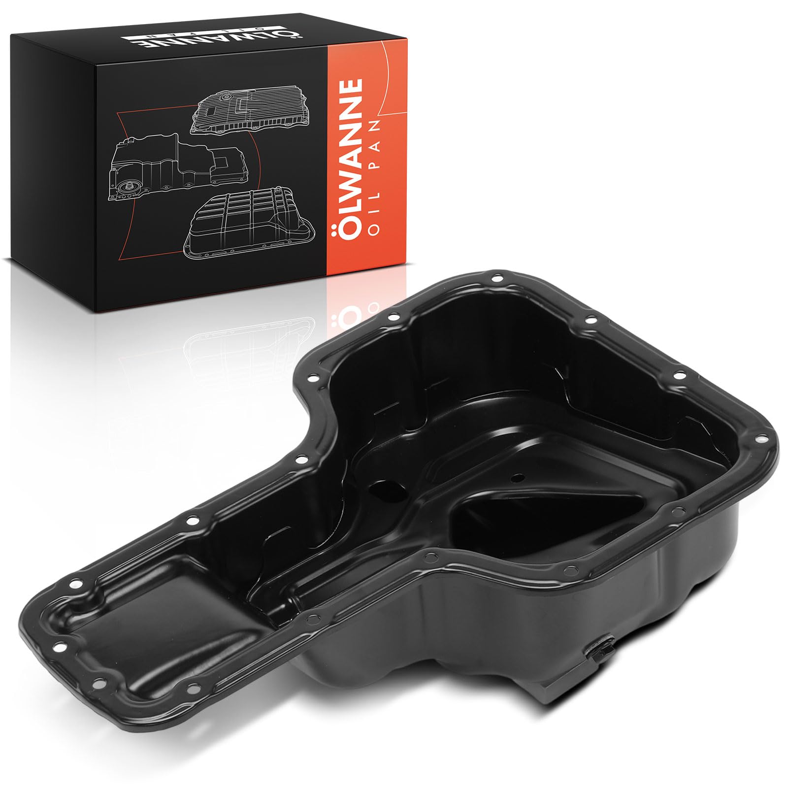 Frankberg Coppa dell'olio coppa dell'olio motore coppa della benzina | Compatibile con: A.v.e.n.s.i.s Station Wagon T22, A.v.e.n.s.i.s T25, C.o.r.o.l.l.a Compact E11, A.v.e.n.s.i.s T22
