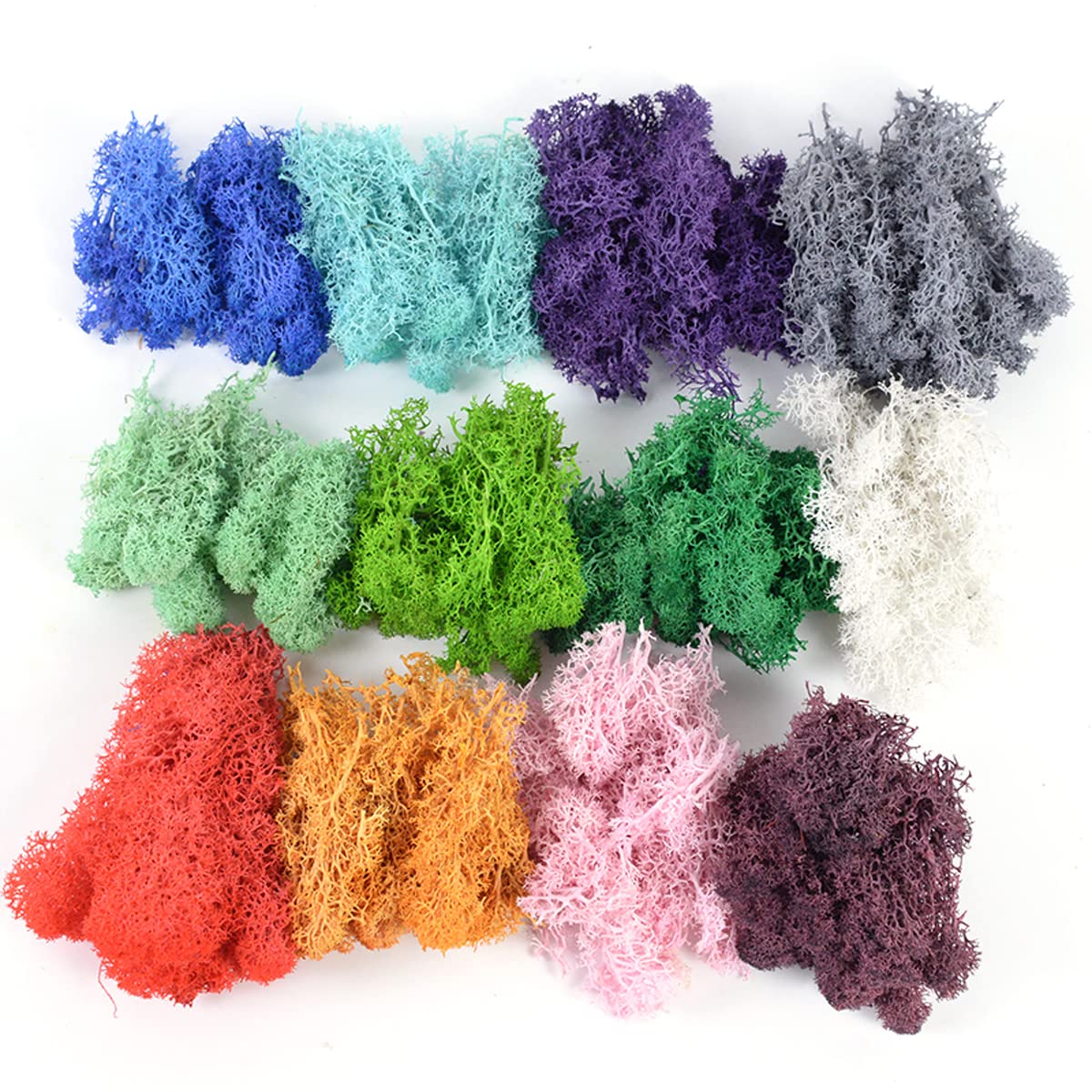 ECYC Ltd 1.4oz Fake Moss Artificial Moss Floral Decorative Preserved Reindeer Moss Craft Moss for Potted Plants, Terrariums Gardening, Wall Art, Floral Project, Wedding, Centerpieces Decor