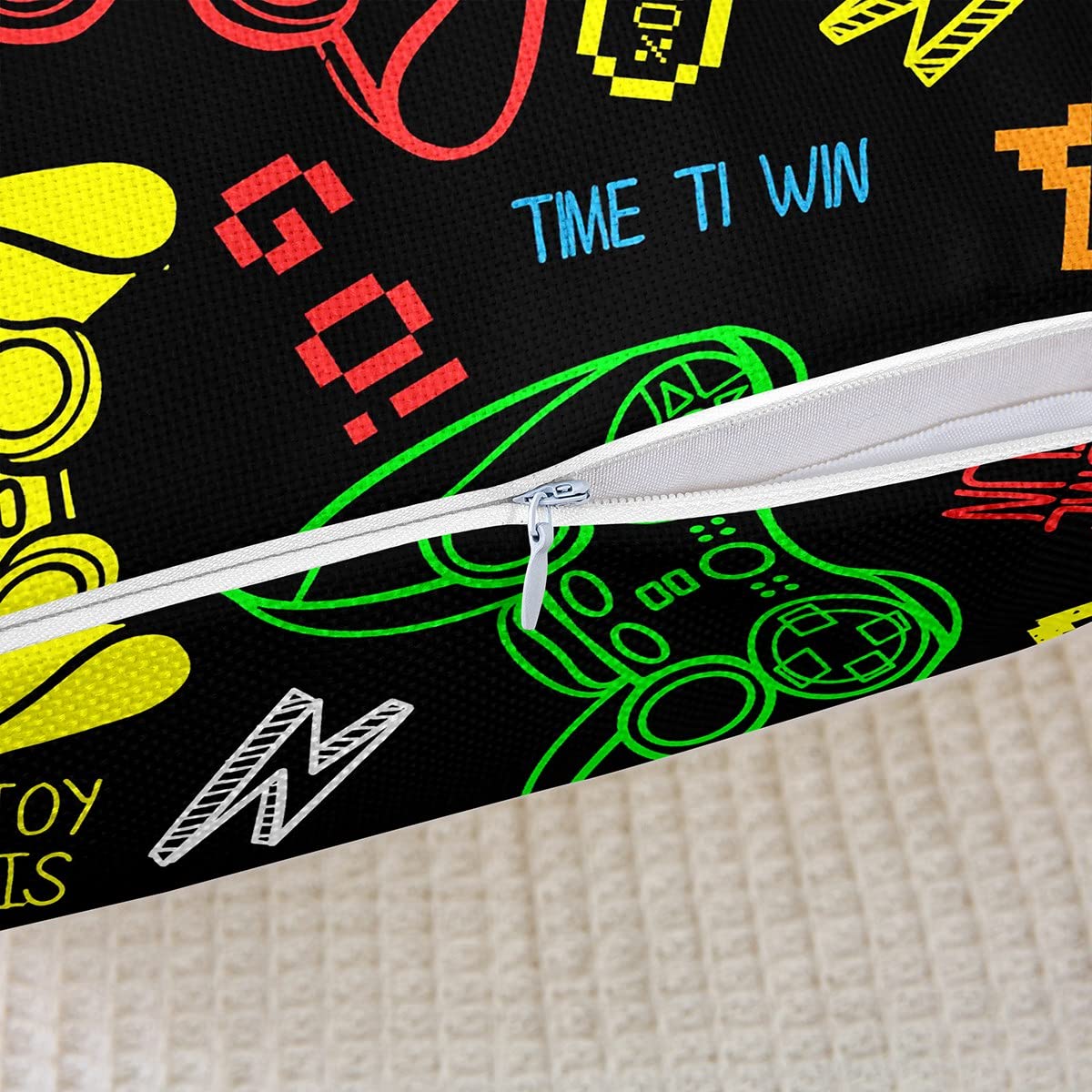 Federa per cuscino a forma di controller di gioco, 50 x 137 cm