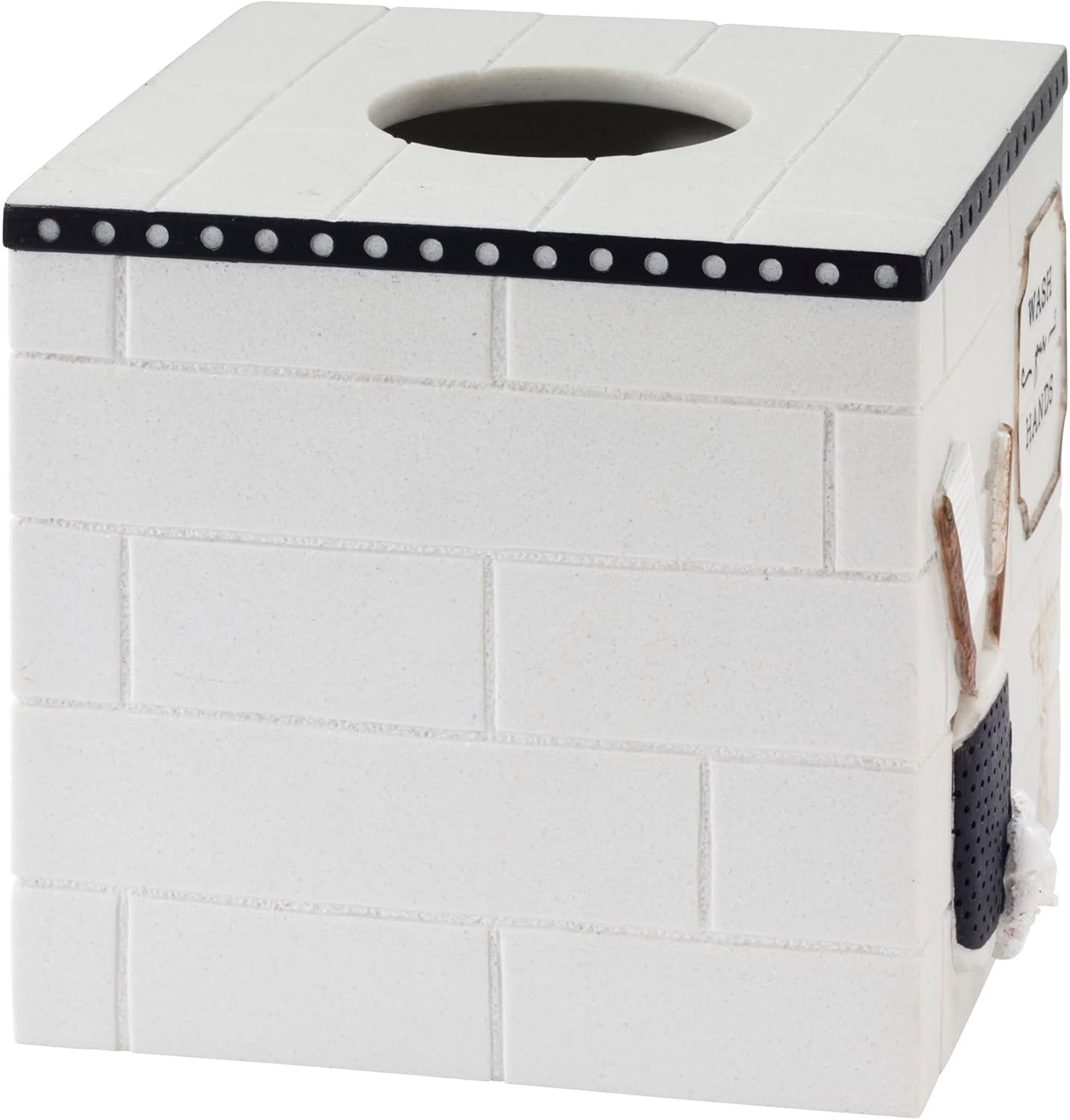 Avanti Linens - Tissue Box Cover, Guest Bathroom Essentials, Modern Home Decor (Bath Icons Collection)