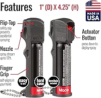 Vista 7 de Full Size Mace Pepper Spray- Ideal self defense keychain for women, 12 ft range, Made in the USA, Available in Pink, Black, Orange, Blue, or Yellow