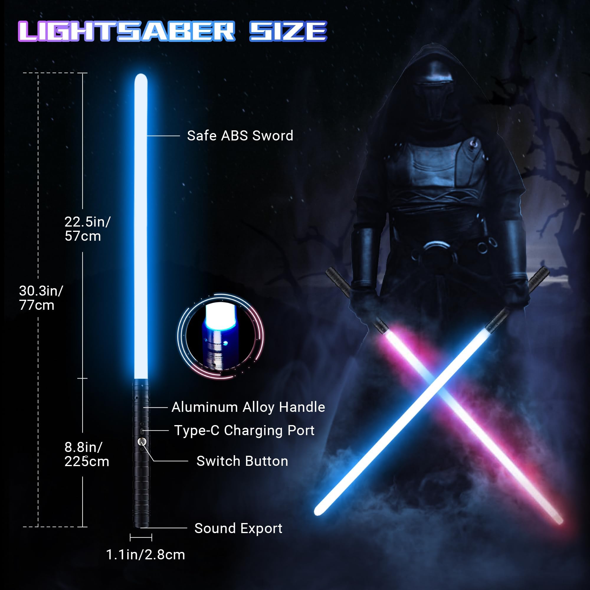 Sabre laser de duel, sabre laser robuste à contrôle de mouvement