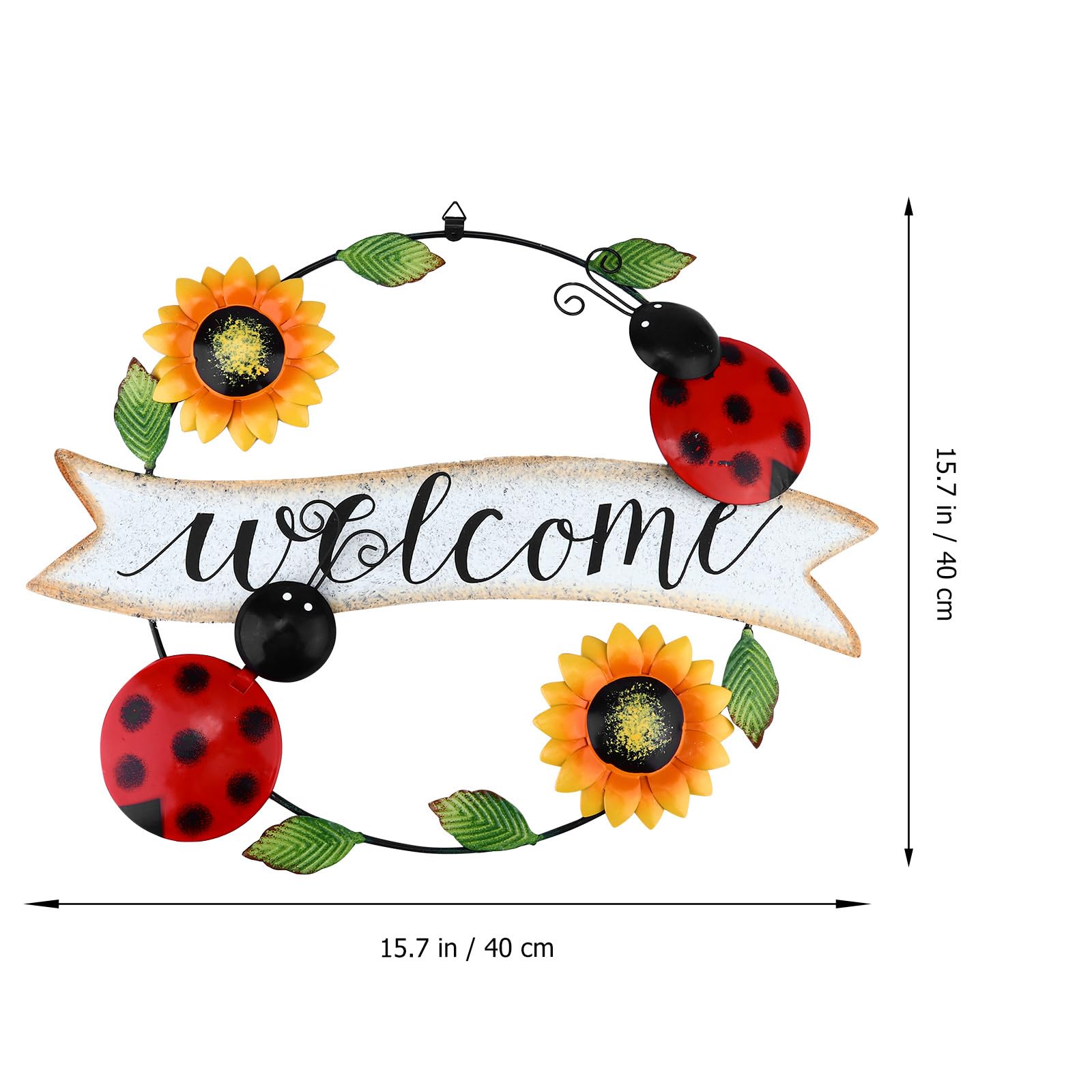 TOPPERFUN Decorazione da Parete Scultura Appesa Fiore Accattivante in Ferro Rosso Stile Naturale Artistico per Interni ed Esterni come Giardini e Hotel