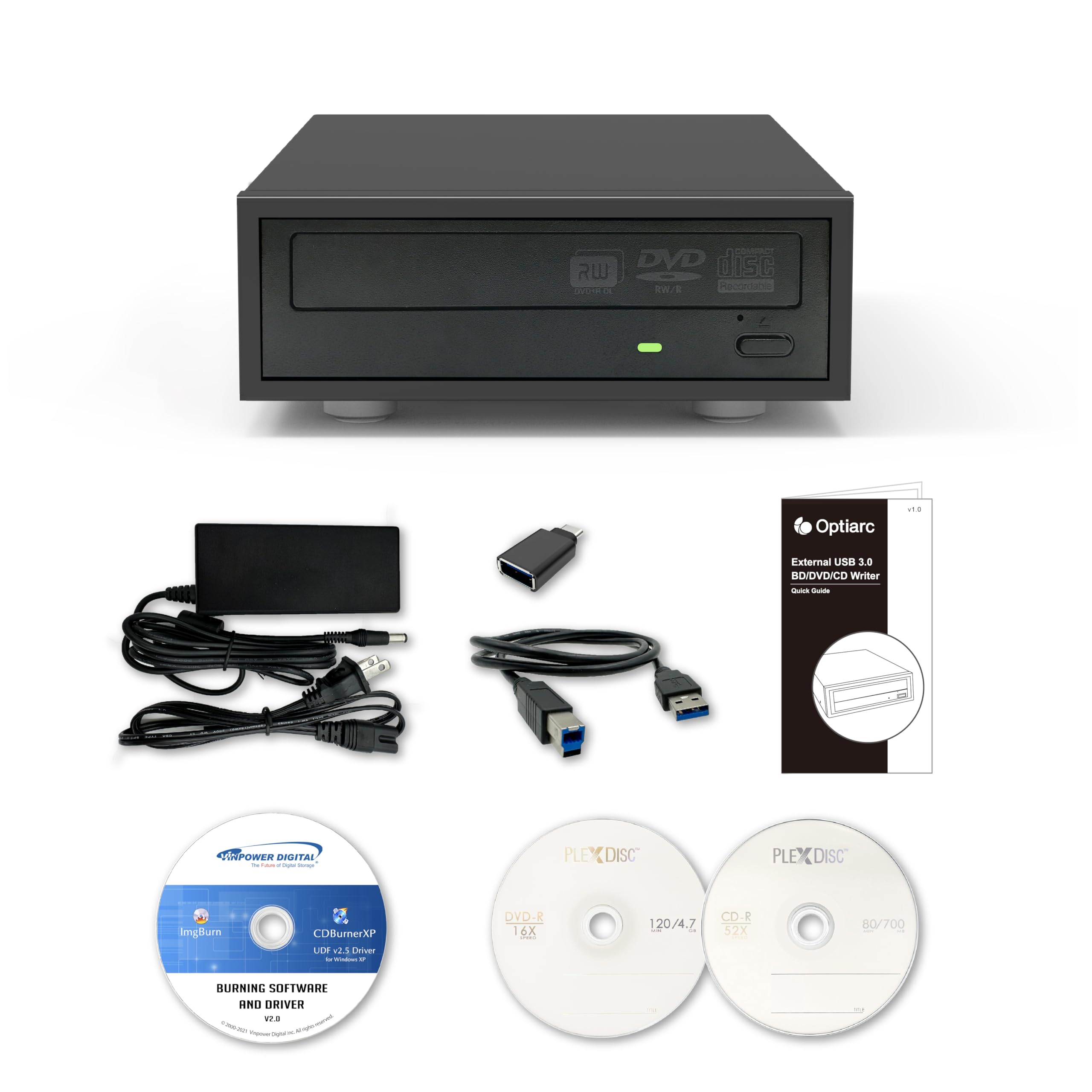 Amazon.com: Optiarc 24X External DVD CD Burner Reader Optical