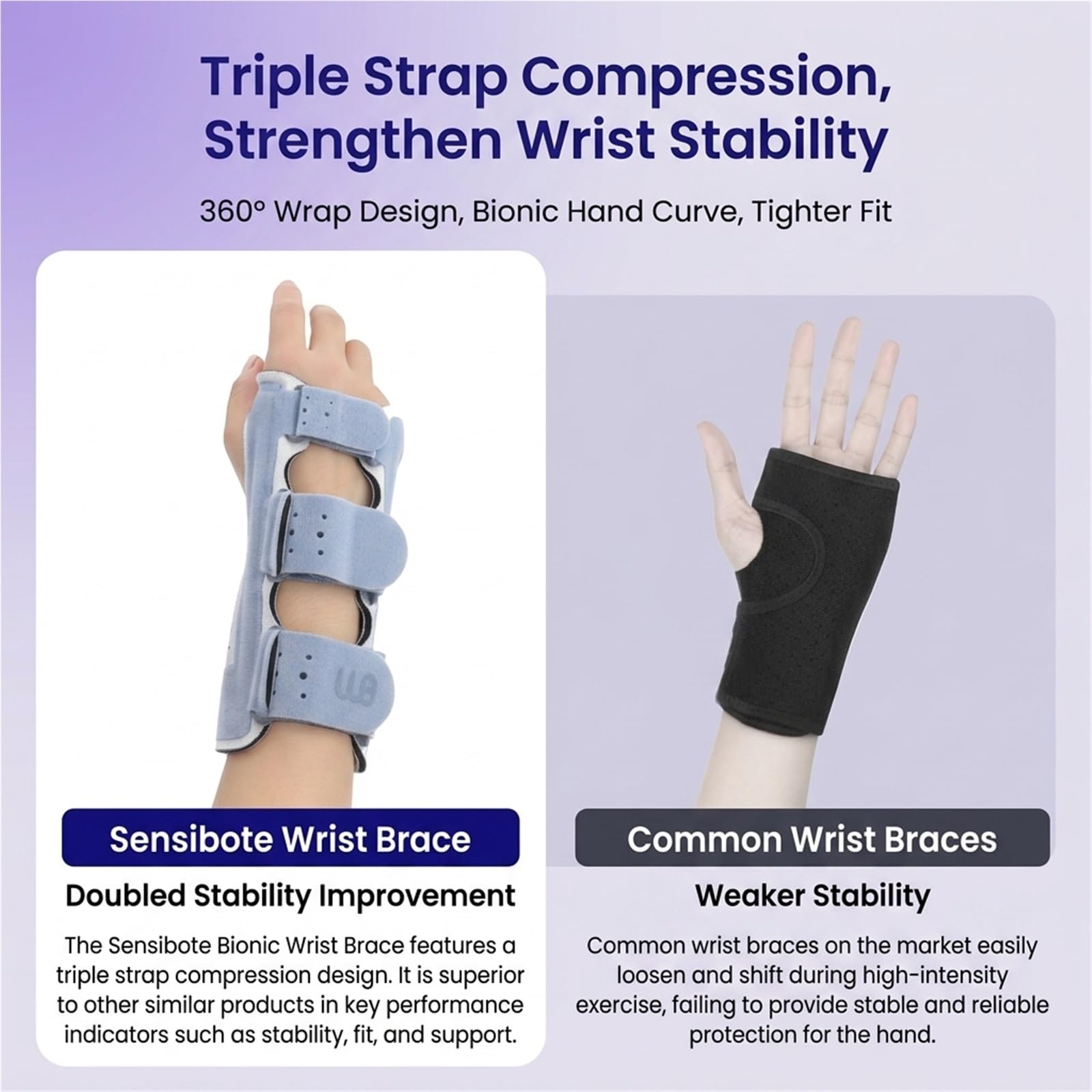 Muñequera Ortopédica para Túnel Carpiano con Férula de Acero Soporte de Muñeca Ajustable para Tendinitis Alivio del Dolor TFCC Protector de Palma Transpirable Negro(S)