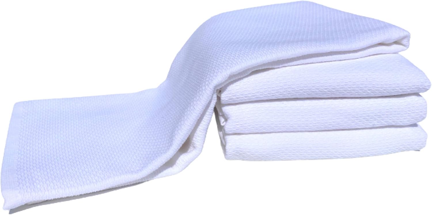 Williams-Sonoma All Purpose Pantry Towels, Kitchen Towels, Set of 4, White, 100% Cotton