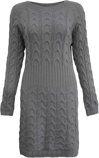 Xpose Ladies Midi Cable Knit Rib Knit 
