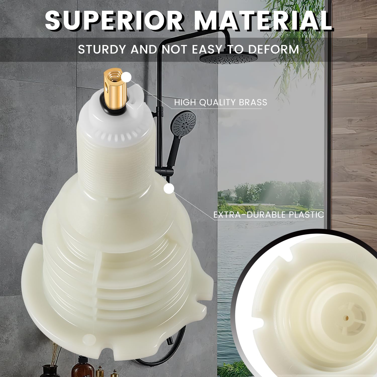 RP26755 Cartridge Top Assembly Sleeve Assembly for Delta 2300 Series Two-Handle Pressure Balance Shower Faucet, Shower Valve Cartridge Assembly works on Temperature Control