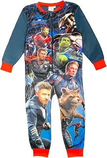 Avengers Boys Fleece Onesie All in One Pyjamas Kids Avengers Sleepsuit Onezee 3-10 Years